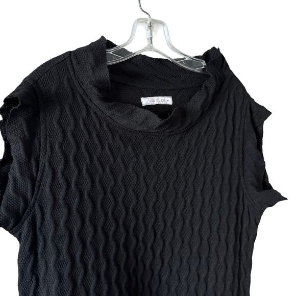 Aug 27 am Black Cotton Lagenlook Midi Dress with Pockets Size Large - Picture 5 of 8